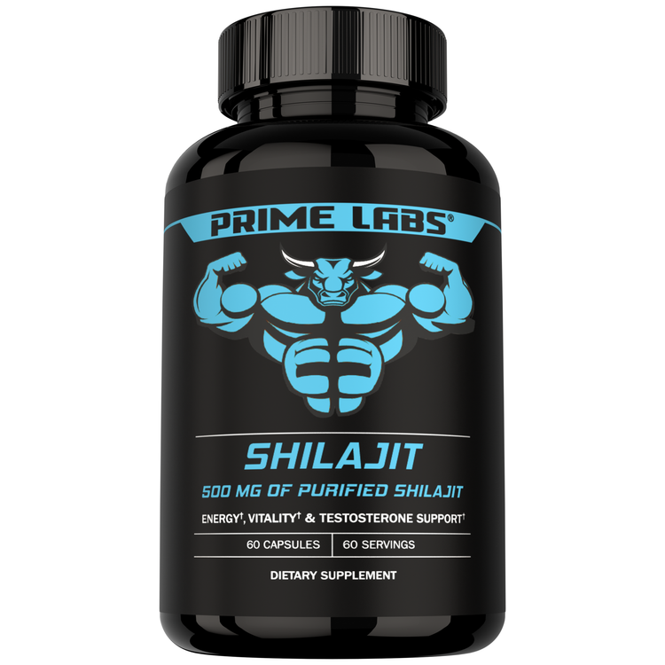 Prime Labs Shilajit bottle, 500 mg per capsule — shilajit dosage for men