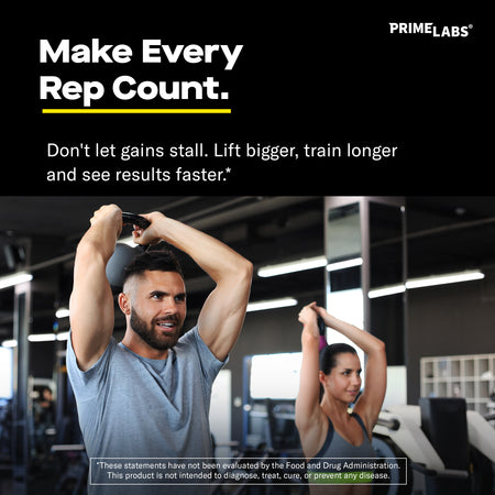 Prime Labs Creatine lab test results confirming creatine monohydrate as the active ingredient, passing microbiological and heavy metal testing