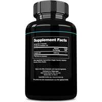 Supplement Facts panel on the back of the Prime Labs L-Arginine bottle listing 1500mg L-Arginine HCl per 2-capsule serving
