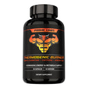 Prime Labs Thermogenic Burner bottle with orange bull mascot, 60 capsules, with L-Carnitine, Caffeine and Green Tea for thermogenic energy support